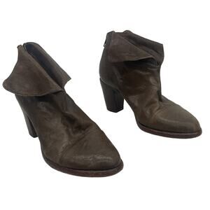 Women's Ducanero Brown Leather Bootie, Size 7.5, Preowned 38